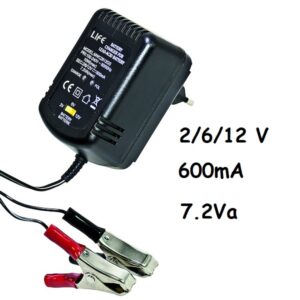 Caricabatterie per Batterie al Piombo 2/6/12V 600mA